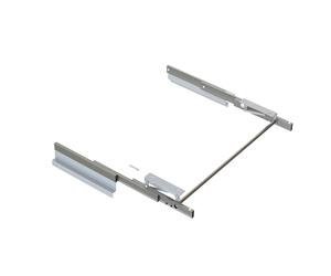 Emuca Guías para mesa extensible y elevable Oplà Folding+39 M120, Aluminio, Anodizado inox