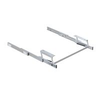 Emuca Guías para mesa extensible y elevable Oplà Top, Aluminio, Anodizado inox