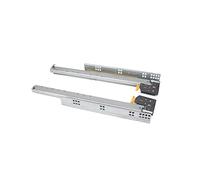 Emuca - Guías Silver para cajones de extracción total con cierre suave y enganche, 540, Cincado, Acero