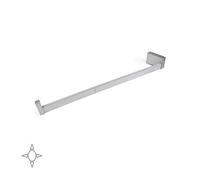 EMUCA - Iluminación para Armario o vestidor, Barra de Armario con luz LED Recargable y Detector de Movimiento, Aluminio anodizado Mate, L 558-708mm