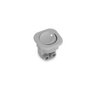 Emuca - Interruptor para empotrar D21x21, Plástico gris, Plástico, 10 un
