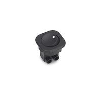 Emuca - Interruptor para empotrar D21x21, Plástico negro, Plástico, 10 un
