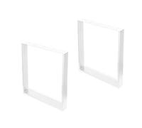 EMUCA - Juego de Dos Patas rectangulares para Mesa de Comedor o Escritorio, 600x720mm, Acero, Pintado Blanco