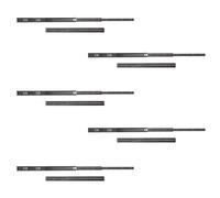 Emuca - Juego de guías correderas a bolas de extracción total 45mm x 600mm para cajón, negro, Lote de 5