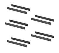 Emuca - Juego de guías correderas a bolas de extracción total 45mm x 600mm para cajón, negro, Lote de 5