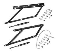 EMUCA Juego de mecanismos elevables para Cama canapé, Sistema Frontal 135 cm, Pintado Negro, Acero