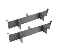 EMUCA - Juego de separadores de cajones Ajustables, Accesorios organizadores divisores para cajones, 900 mm, Aluminio, Gris Antracita.