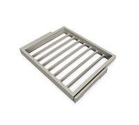 EMUCA - Kit de 7 Varillas pantalonero y Bastidor de guías con Cierre Suave para armarios, Regulable, módulo 600mm, Gris Piedra