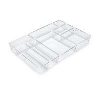Emuca – Kit de 8 cubos organizadores para cajón, plástico transparente