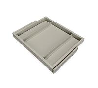 EMUCA - Kit de Bandeja y Bastidor de guías con Cierre Suave para armarios, Regulable, módulo 600mm, Gris Piedra