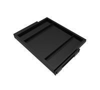 EMUCA - Kit de Bandeja y Bastidor de guías con Cierre Suave para armarios, Regulable, módulo 600mm, Negro Texturizado
