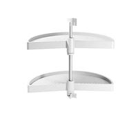 EMUCA - Kit de bandejas giratorias para Mueble de Cocina esquinero, bandejas giratorias 1/2 Luna de Ø750mm para modulo de 900mm, Blanco