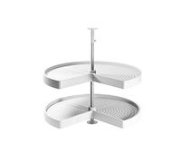 EMUCA - Kit de bandejas giratorias para Mueble de Cocina esquinero, bandejas giratorias 3/4 de Ø810mm para modulo de 900mm, Blanco