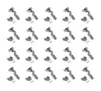 Emuca - Kit bisagra súper codo X91 105º, cierre suave, suplemento tornillo Euro, titanio/acero 20 ud