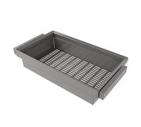 Emuca - Kit de cajón metálico y bastidor regulable Quartz para armarios, guías de cierre suave y extracción total, Módulo 90cm, Acabado Titanio