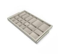 EMUCA - Kit de cajón Organizador y Bastidor de guías con Cierre Suave para Armario, Regulable, módulo 800mm, Gris Piedra