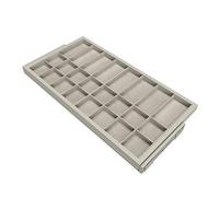 EMUCA - Kit de cajón Organizador y Bastidor de guías con Cierre Suave para Armario, Regulable, módulo 900mm, Gris Piedra