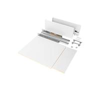 Emuca - Kit de cajón para cocina o baño con tableros incluidos y guias de extracción total con cierre suave, altura 93 mm para módulo 900 mm y profundidad 500 mm, Blanco