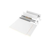 Emuca - Kit de cajón para cocina o baño con tableros incluidos y guias de extracción total con cierre suave, altura 178 mm para módulo 600 mm y profundidad 500 mm, Blanco.