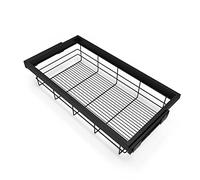 EMUCA - Kit de Cesta de Alambre y Bastidor de guías con Cierre Suave para Armario, Regulable, módulo 900mm, Negro Texturizado