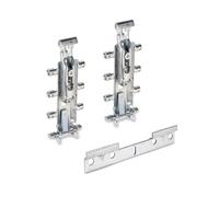 Emuca - Kit de colgadores ocultos para módulos altos Levelup 3 con pletina, Acero, Cincado