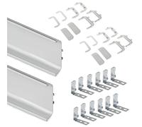 Emuca - Kit de perfil Gola central para muebles de cocina, Anodizado mate, Aluminio