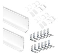 Emuca - Kit de perfil Gola central para muebles de cocina, Pintado blanco, Aluminio