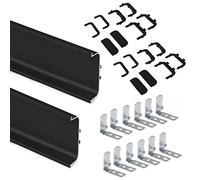 Emuca - Kit de perfil Gola central para muebles de cocina, Pintado negro, Aluminio