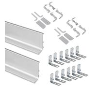 EMUCA - Kit de Perfil Gola Superior para Muebles de Cocina, Anodizado Mate, Aluminio