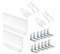 Emuca - Kit de perfil Gola superior para muebles de cocina, Pintado blanco, Aluminio