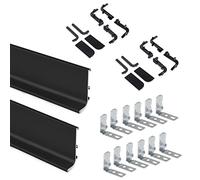 Emuca - Kit de perfil gola superior para muebles de cocina, pintado negro, aluminio