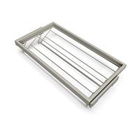 EMUCA - Kit de Zapatero metálico y Bastidor de guías Cierre Suave para Armario, Regulable, módulo 900mm, Gris Piedra