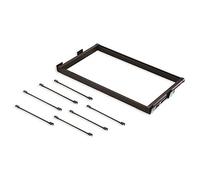 EMUCA Kit Pantalonero extraible, regulable, módulo de 600 mm, 7 varillas, Aluminio y Acero, color moka, 600mm