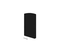 Emuca - Lateral para Colgador abatible, Negro, Suplemento 2 un