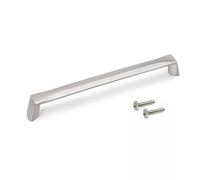 EMUCA - Lote de 10 tiradores para mueble, L174mm, intereje 160mm, Zamak, Níquel satinado