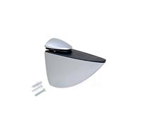 Emuca - Lote de 2 soportes mod Pelicano para estante de madera o cristal de espesor 5-40mm acabado pintado aluminio