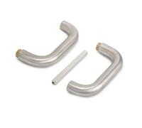 EMUCA - Manivelas para cerraduras de puertas de cristal de paso, forma U, acero inoxidable