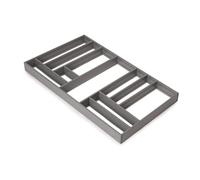 EMUCA Organizador cajones escritorio y cocina, Separadores de cajones 900x500, Aluminio, Gris antracita