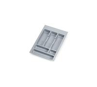 Cubertero optima para cajón universal módulo 40 cm en color gris plástico con medidas 33.6x4.5x48.2 cm
