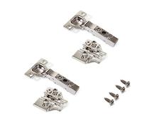 Emuca - Pack de 2 bisagras de cazoleta Ø35mm 100° cierre suave para puerta solapada y suplementos Euro con regulación excéntrica