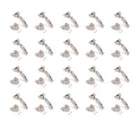 Emuca - Pack de 20 bisagras rectas x91. Ø35mm. Apertura 105°, cierre suave para puerta solapada y suplementos Euro con regulación excéntrica