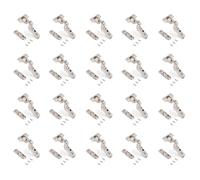 Emuca - Pack de 20 bisagras supercodo X91 con cierre suave y suplemento recto para atornillar, Altura 1, Acero, Niquelado