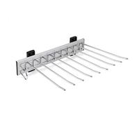 Emuca - Pantalonero de Montaje Lateral para Armario, Montaje Derecha, Acero y plástico, Cromado