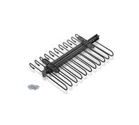 Emuca - Pantalonero extraíble, 11 Varillas, guías de extracción Total, Acero, Titanio