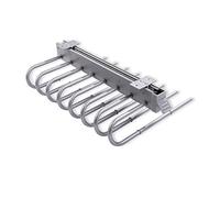 EMUCA - Pantalonero Extraible para Armario, Perchero para Pantalones Extraible de Acero, Montaje a Mano Izquierda, Gris Metalizado