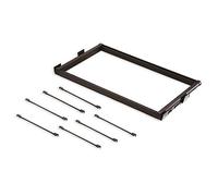 EMUCA Pantalonero extraible, regulable, módulo de 800 mm, 7 varillas, Aluminio y Acero, color moka, 800mm