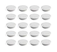 Emuca - Pasacables de mesa circular Ø60mm de plástico blanco, tapa pasacables encastrable en mesa de oficina/escritorio, lote de 20