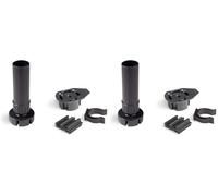 EMUCA - Patas para Mueble, Pies de plástico para Muebles Color Negro, Lote de 4 pies Regulables de Alto 120mm (Paquete de 2)