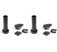 EMUCA - Patas para Mueble, Pies de plástico para Muebles Color Negro, Lote de 4 pies Regulables de Alto 150mm (Paquete de 2)