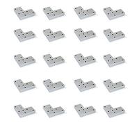 EMUCA - Patas para Mueble, pies de plástico para Muebles Gris Metalizado, Pack de 20 Patas Alto 12mm